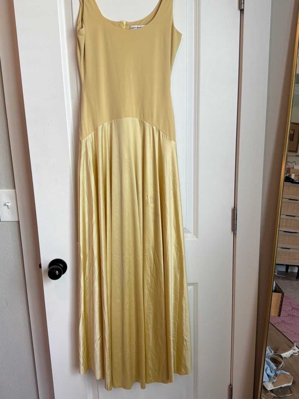 Rare London Yellow Sleeveless Maxi Dress - Elegant Scoop Neck - Picture 4 of 4